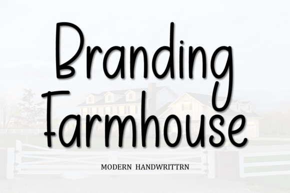 Branding Farmhouse Font for Editorial Design
