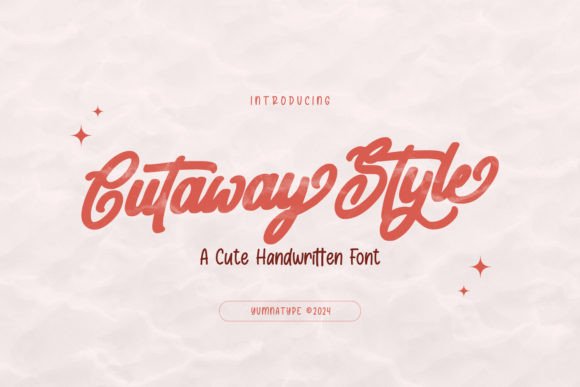 Cutaway Style: A Charming Script Font for Makers and Sellers