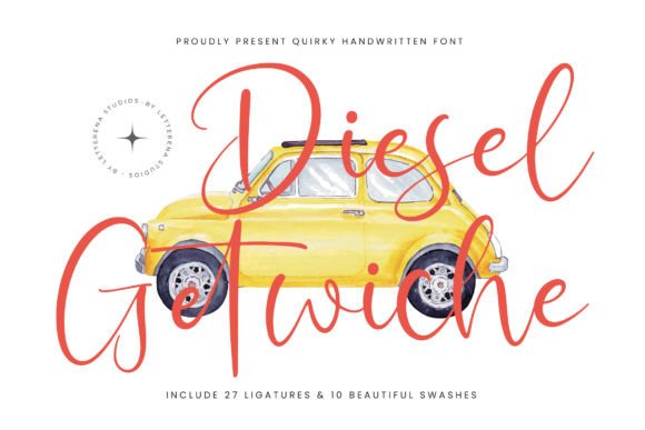 Diesel Getwiche Font: A Script Typeface for Bold Digital Branding