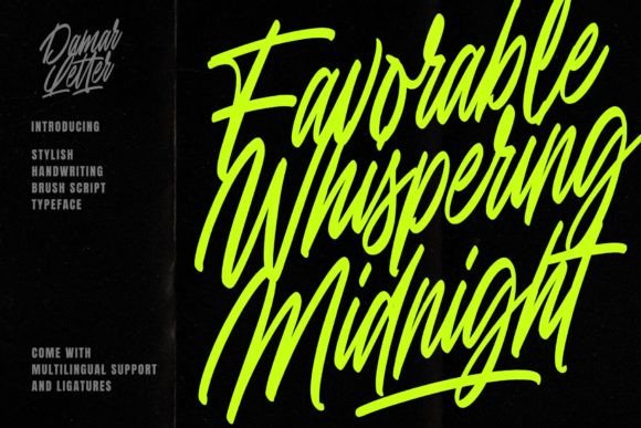 Favorable Whispering Midnight: A Graceful Script Font for Crafting and Selling