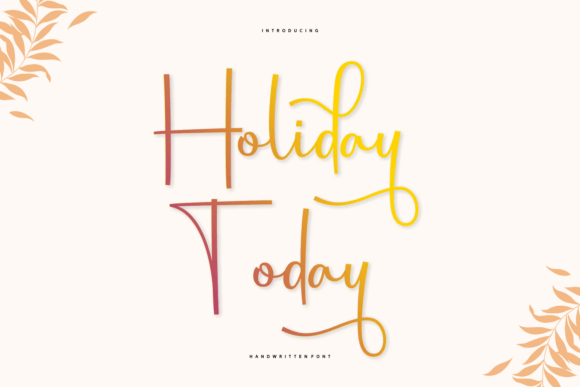 Holiday Today Font for Web Design