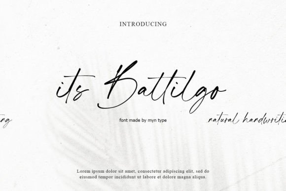 Its Battilgo: A Script Font with Heart