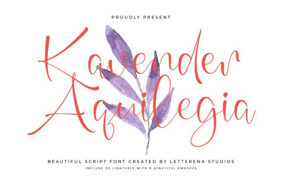 Kavender Aquilegia Font