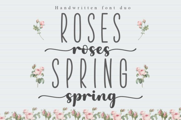 Roses Spring Duo Font for Web Design