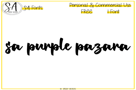 Sa Purple Pazara Font